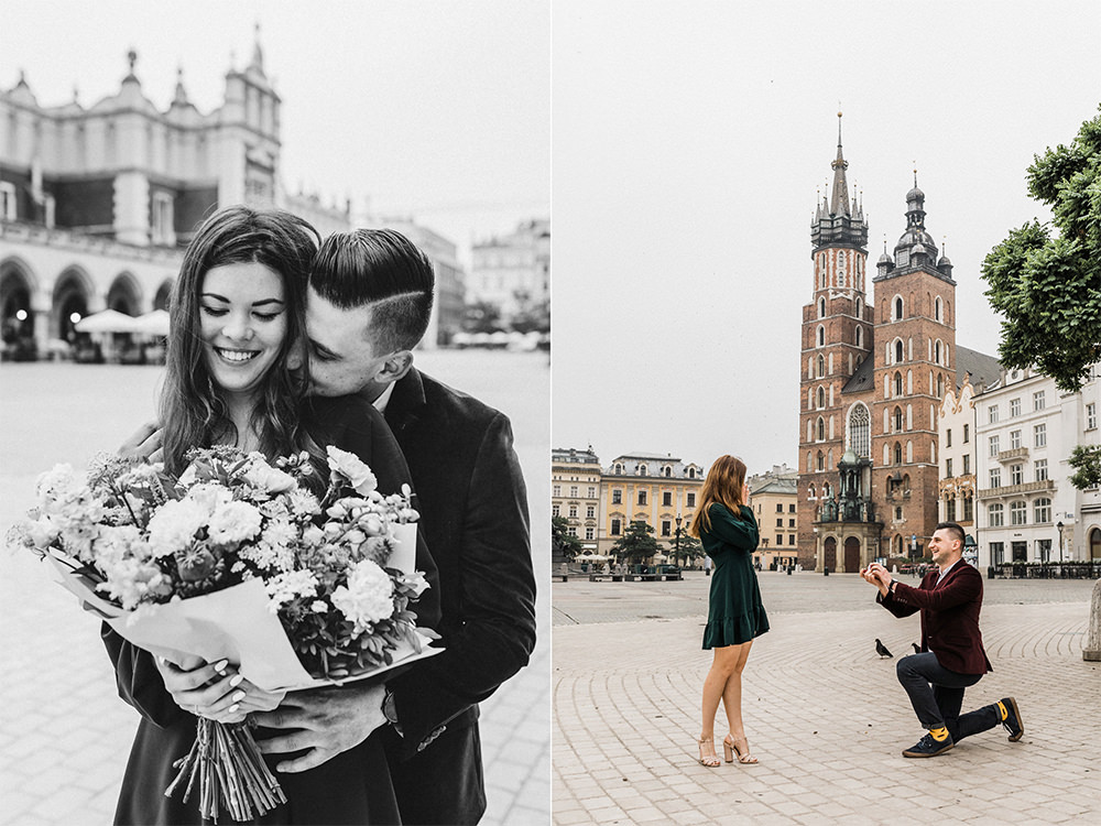 main square proposal cracow photographer