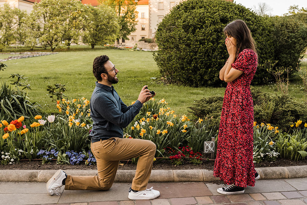 surprise proposal photographer Cracow